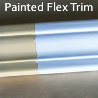 Painting installed flexible molding